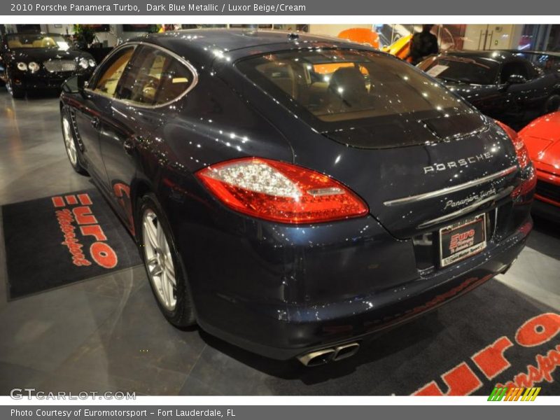 Dark Blue Metallic / Luxor Beige/Cream 2010 Porsche Panamera Turbo