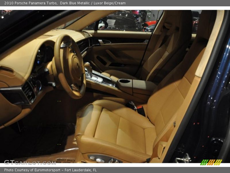 Dark Blue Metallic / Luxor Beige/Cream 2010 Porsche Panamera Turbo