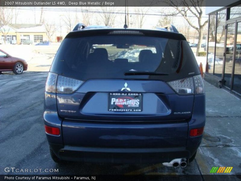 Deep Blue Metallic / Beige 2007 Mitsubishi Outlander LS 4WD