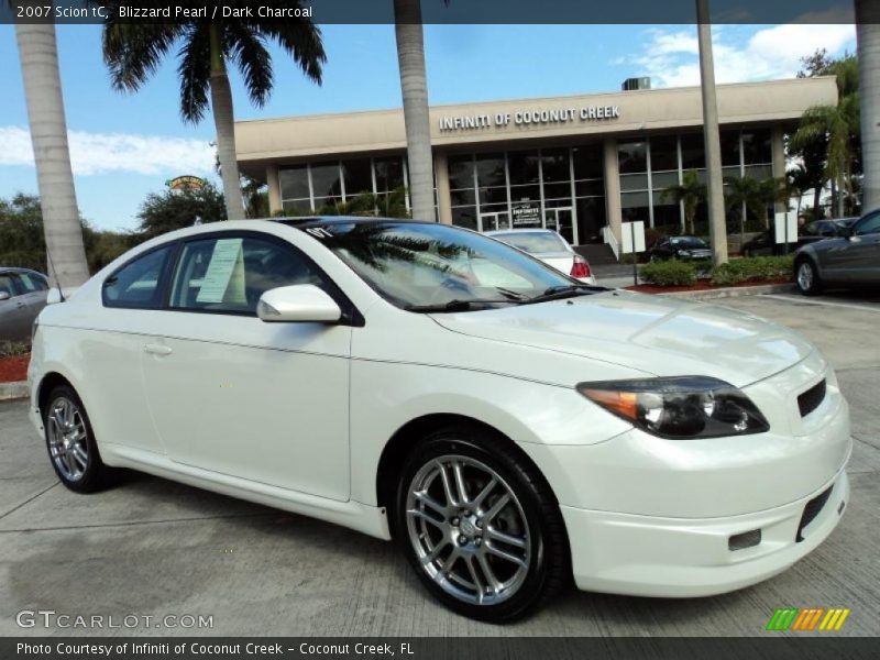 Blizzard Pearl / Dark Charcoal 2007 Scion tC