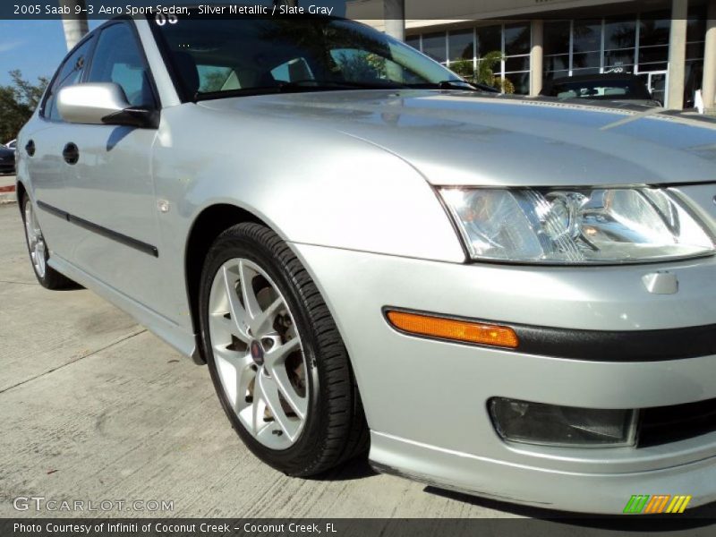 Silver Metallic / Slate Gray 2005 Saab 9-3 Aero Sport Sedan