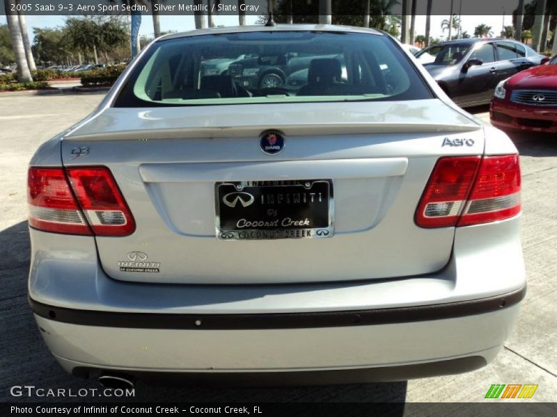 Silver Metallic / Slate Gray 2005 Saab 9-3 Aero Sport Sedan
