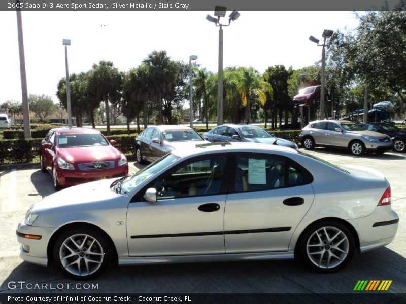 Silver Metallic / Slate Gray 2005 Saab 9-3 Aero Sport Sedan