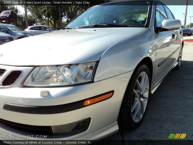 Silver Metallic / Slate Gray 2005 Saab 9-3 Aero Sport Sedan