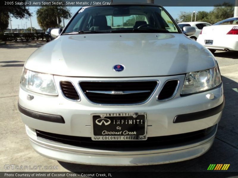 Silver Metallic / Slate Gray 2005 Saab 9-3 Aero Sport Sedan