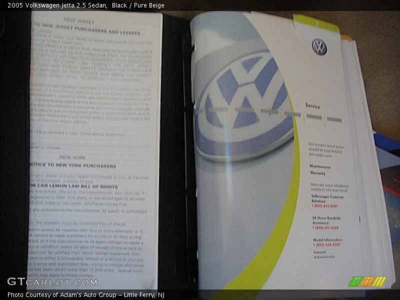 Black / Pure Beige 2005 Volkswagen Jetta 2.5 Sedan