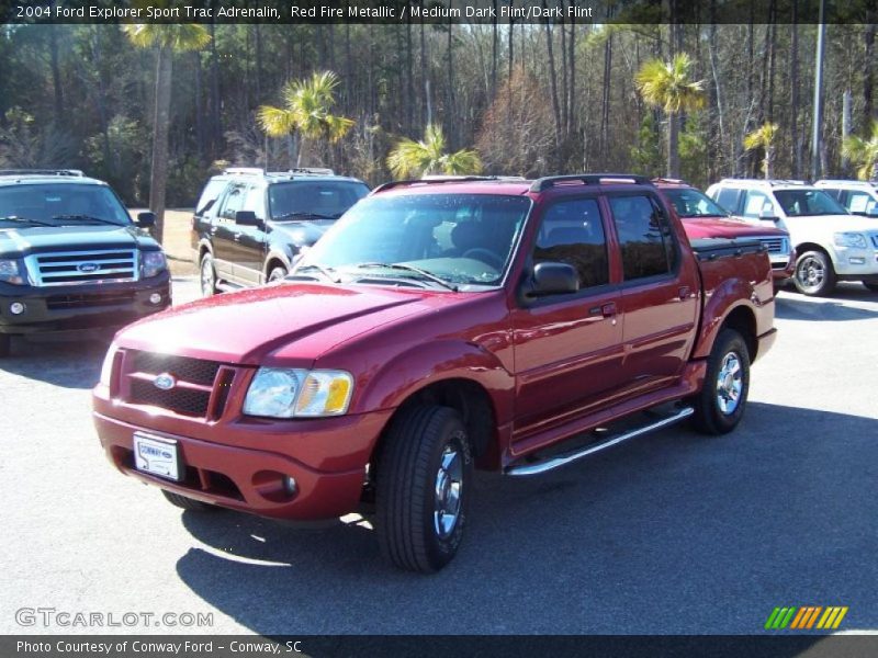 Red Fire Metallic / Medium Dark Flint/Dark Flint 2004 Ford Explorer Sport Trac Adrenalin