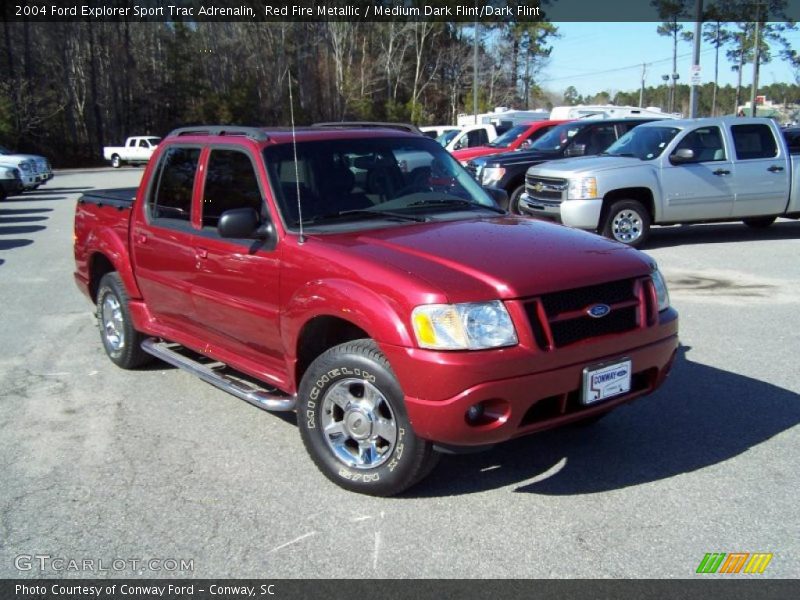 Red Fire Metallic / Medium Dark Flint/Dark Flint 2004 Ford Explorer Sport Trac Adrenalin