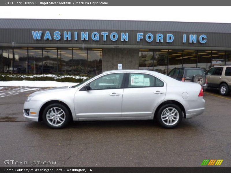 Ingot Silver Metallic / Medium Light Stone 2011 Ford Fusion S