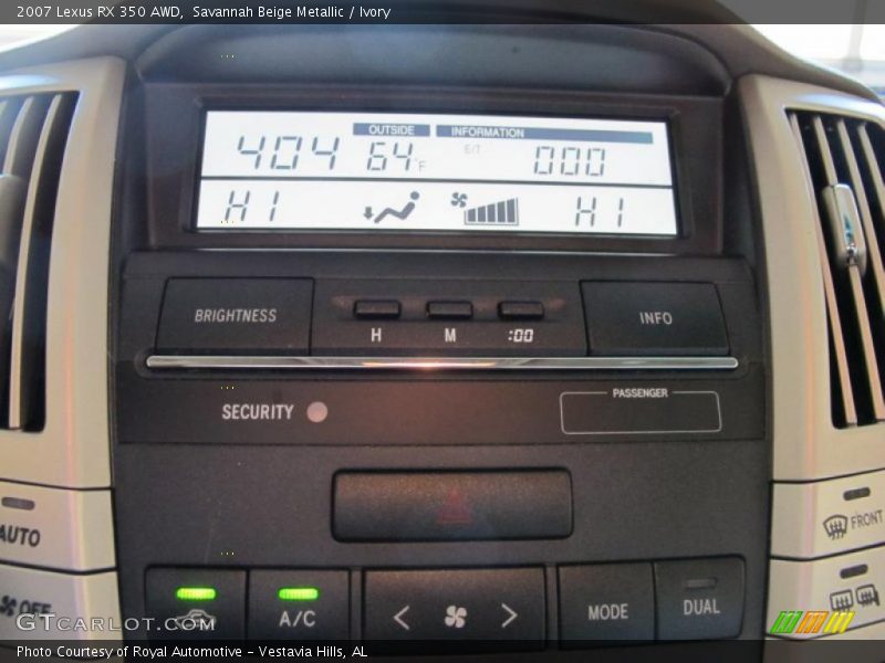 Savannah Beige Metallic / Ivory 2007 Lexus RX 350 AWD