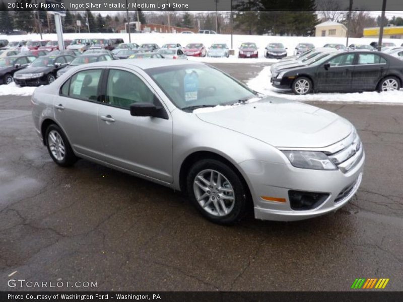 Ingot Silver Metallic / Medium Light Stone 2011 Ford Fusion S