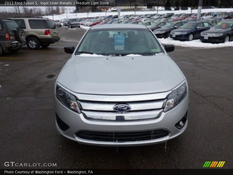 Ingot Silver Metallic / Medium Light Stone 2011 Ford Fusion S
