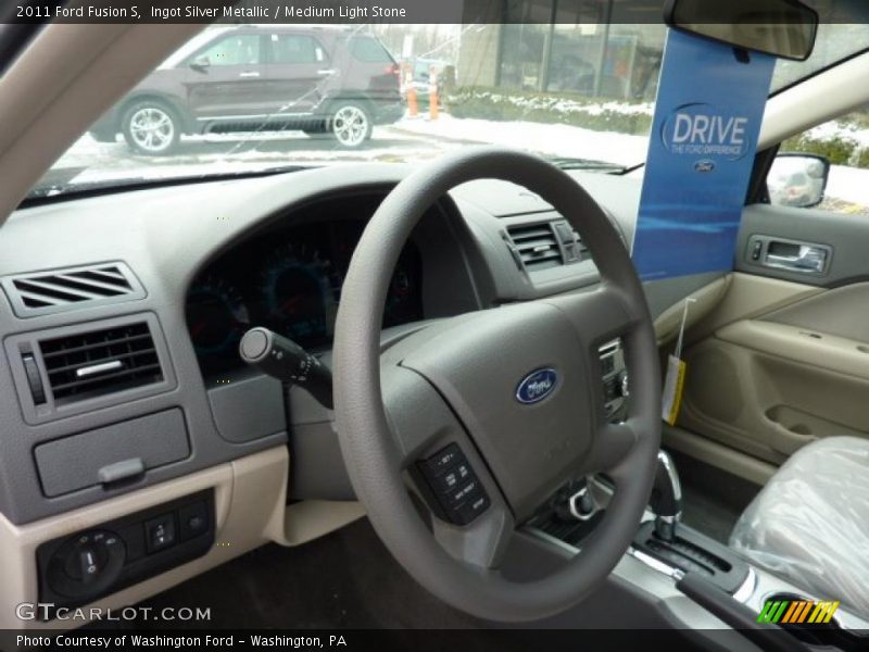 Ingot Silver Metallic / Medium Light Stone 2011 Ford Fusion S
