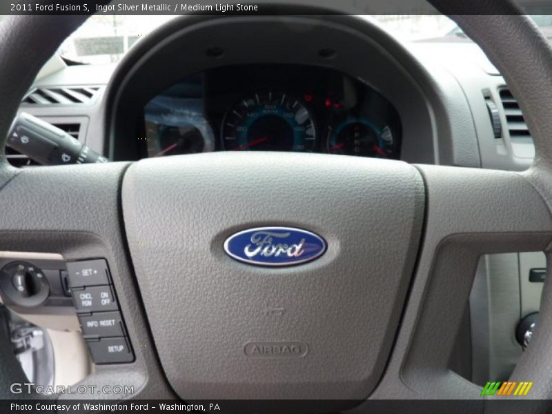 Ingot Silver Metallic / Medium Light Stone 2011 Ford Fusion S