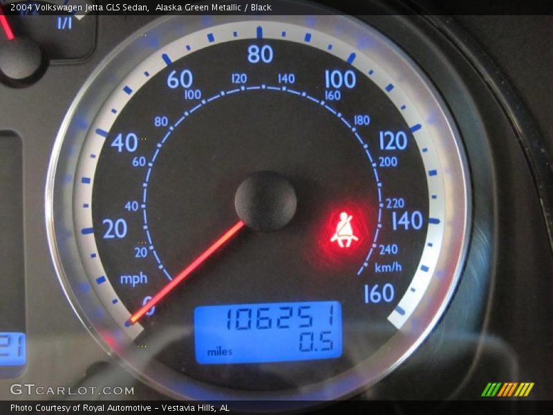 Alaska Green Metallic / Black 2004 Volkswagen Jetta GLS Sedan