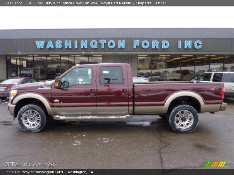 Royal Red Metallic / Chaparral Leather 2011 Ford F350 Super Duty King Ranch Crew Cab 4x4