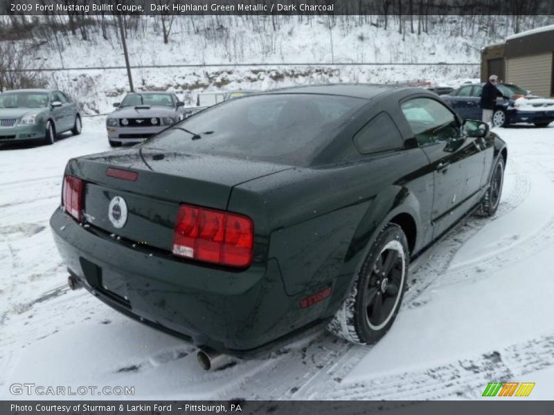 Dark Highland Green Metallic / Dark Charcoal 2009 Ford Mustang Bullitt Coupe