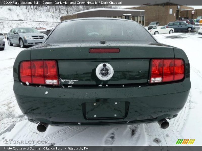 Dark Highland Green Metallic / Dark Charcoal 2009 Ford Mustang Bullitt Coupe