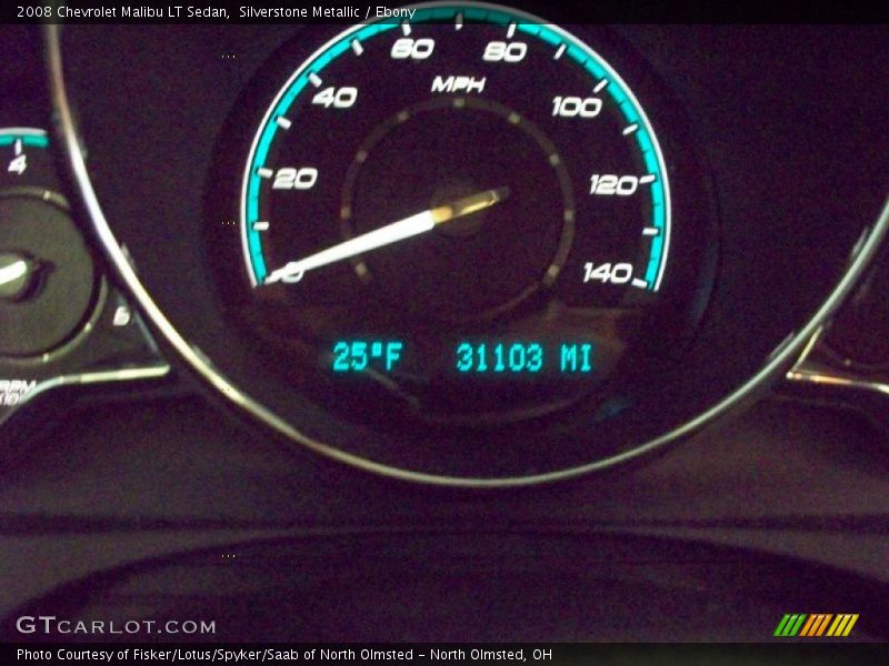Silverstone Metallic / Ebony 2008 Chevrolet Malibu LT Sedan