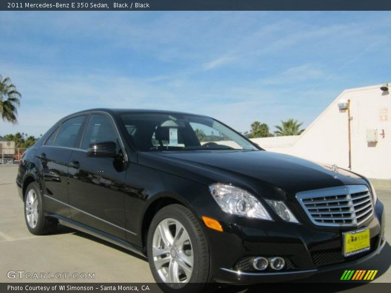 Black / Black 2011 Mercedes-Benz E 350 Sedan