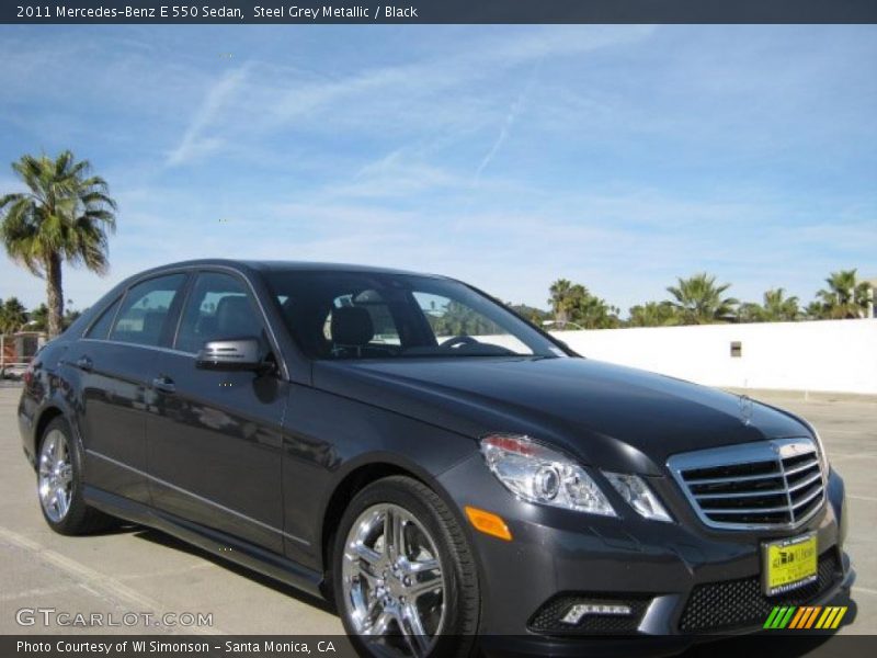 Steel Grey Metallic / Black 2011 Mercedes-Benz E 550 Sedan