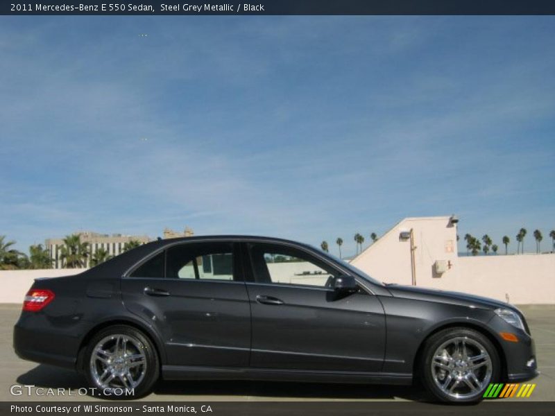 Steel Grey Metallic / Black 2011 Mercedes-Benz E 550 Sedan
