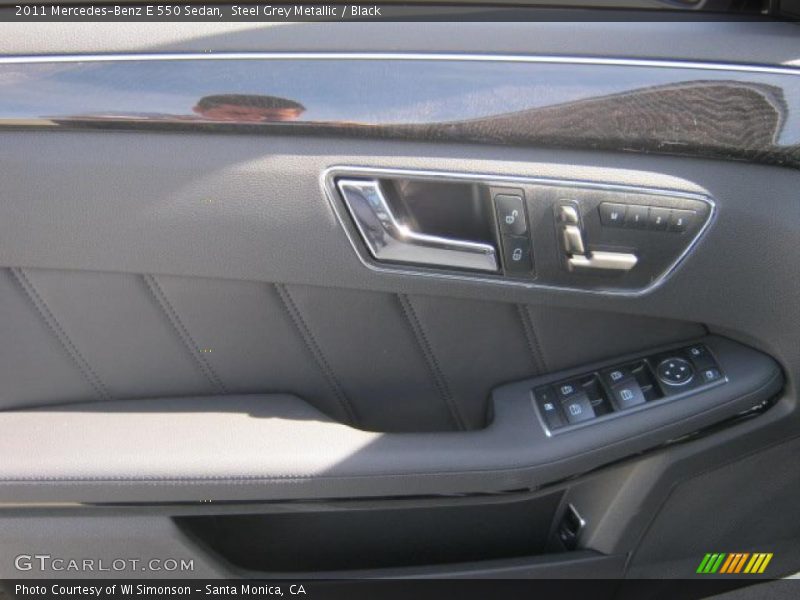 Steel Grey Metallic / Black 2011 Mercedes-Benz E 550 Sedan