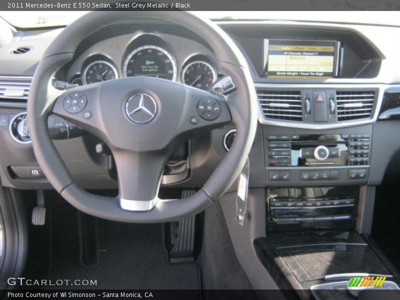 Steel Grey Metallic / Black 2011 Mercedes-Benz E 550 Sedan