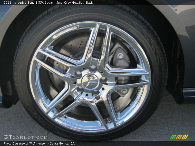 Steel Grey Metallic / Black 2011 Mercedes-Benz E 550 Sedan