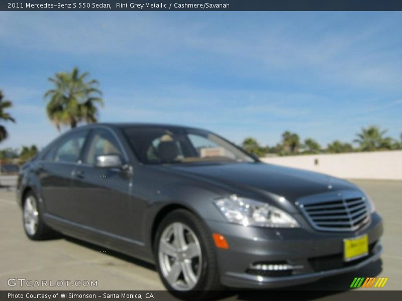 Flint Grey Metallic / Cashmere/Savanah 2011 Mercedes-Benz S 550 Sedan