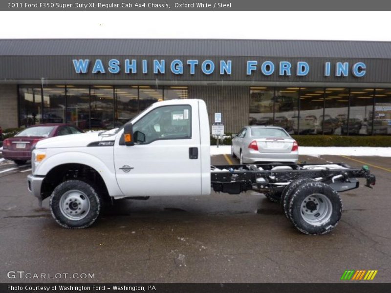 Oxford White / Steel 2011 Ford F350 Super Duty XL Regular Cab 4x4 Chassis