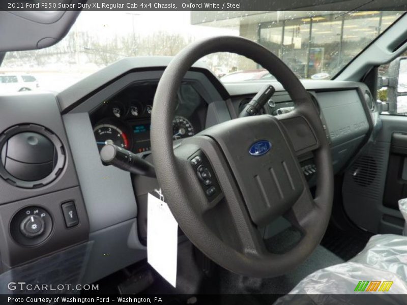 Oxford White / Steel 2011 Ford F350 Super Duty XL Regular Cab 4x4 Chassis