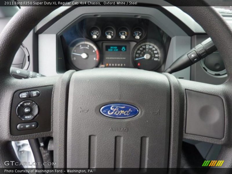 Oxford White / Steel 2011 Ford F350 Super Duty XL Regular Cab 4x4 Chassis