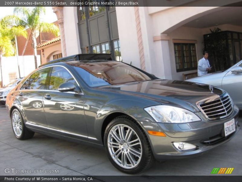 designo Graphite Metallic / Beige/Black 2007 Mercedes-Benz S 550 Sedan