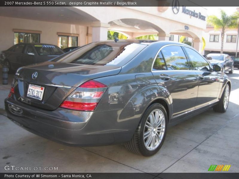 designo Graphite Metallic / Beige/Black 2007 Mercedes-Benz S 550 Sedan