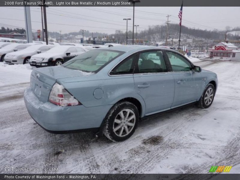 Light Ice Blue Metallic / Medium Light Stone 2008 Ford Taurus SEL AWD