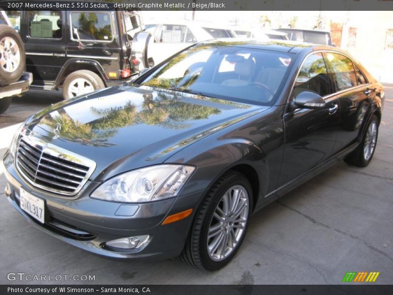 designo Graphite Metallic / Beige/Black 2007 Mercedes-Benz S 550 Sedan