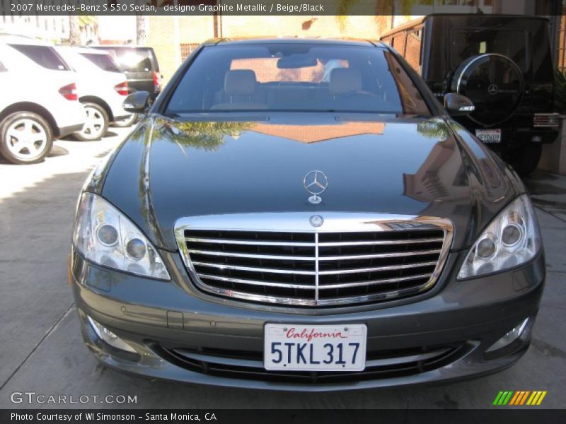 designo Graphite Metallic / Beige/Black 2007 Mercedes-Benz S 550 Sedan