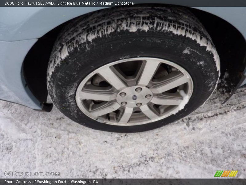 Light Ice Blue Metallic / Medium Light Stone 2008 Ford Taurus SEL AWD