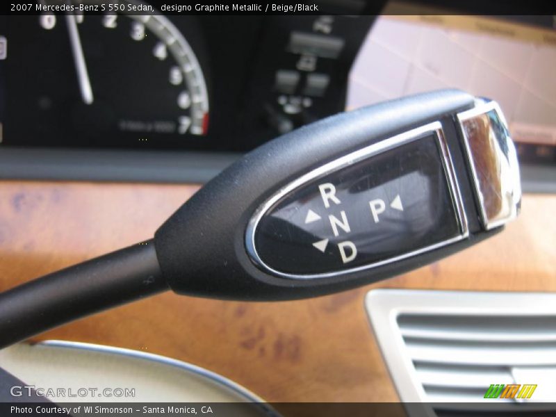 designo Graphite Metallic / Beige/Black 2007 Mercedes-Benz S 550 Sedan