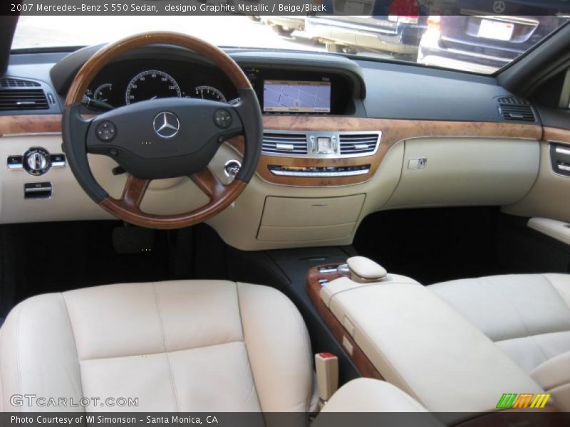 designo Graphite Metallic / Beige/Black 2007 Mercedes-Benz S 550 Sedan