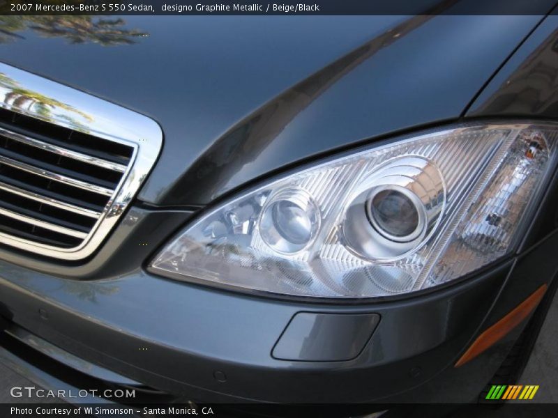 designo Graphite Metallic / Beige/Black 2007 Mercedes-Benz S 550 Sedan
