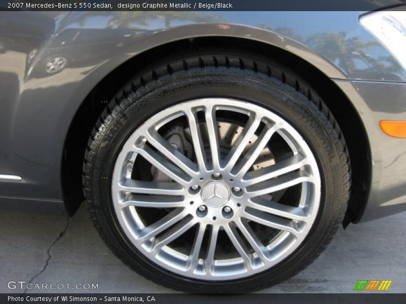 designo Graphite Metallic / Beige/Black 2007 Mercedes-Benz S 550 Sedan