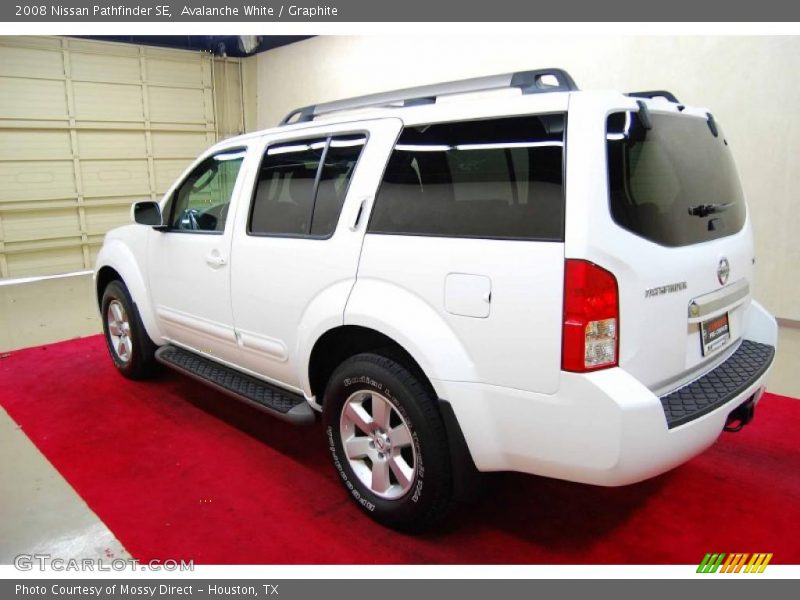 Avalanche White / Graphite 2008 Nissan Pathfinder SE