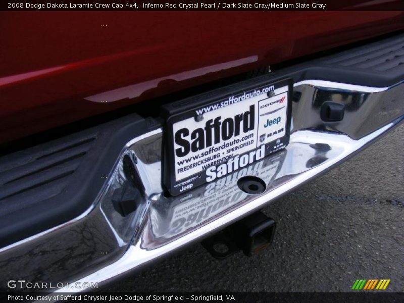 Inferno Red Crystal Pearl / Dark Slate Gray/Medium Slate Gray 2008 Dodge Dakota Laramie Crew Cab 4x4