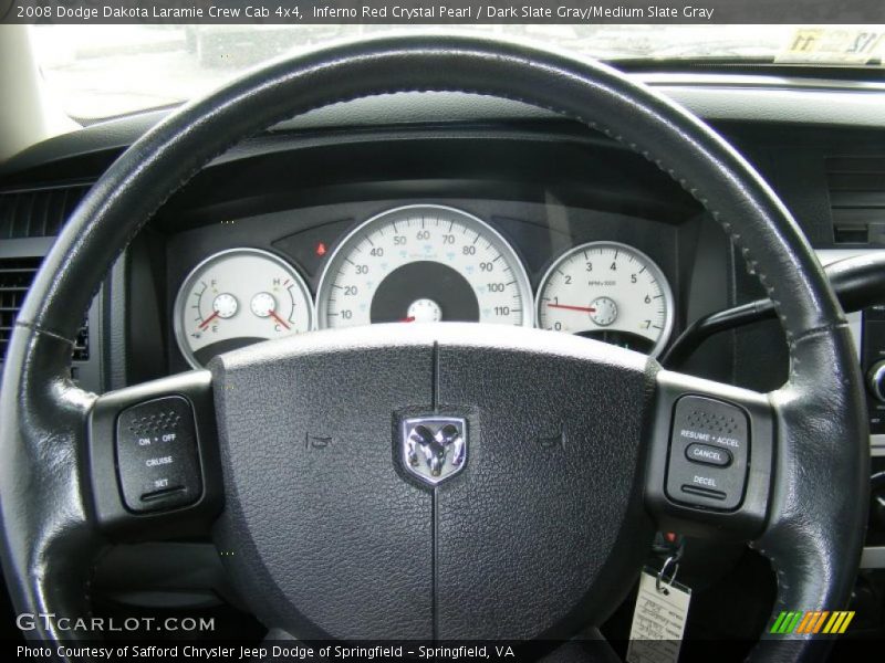 Inferno Red Crystal Pearl / Dark Slate Gray/Medium Slate Gray 2008 Dodge Dakota Laramie Crew Cab 4x4