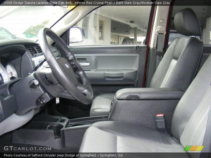 Inferno Red Crystal Pearl / Dark Slate Gray/Medium Slate Gray 2008 Dodge Dakota Laramie Crew Cab 4x4