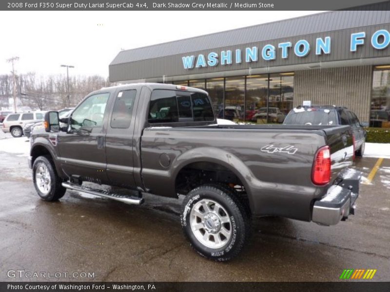 Dark Shadow Grey Metallic / Medium Stone 2008 Ford F350 Super Duty Lariat SuperCab 4x4