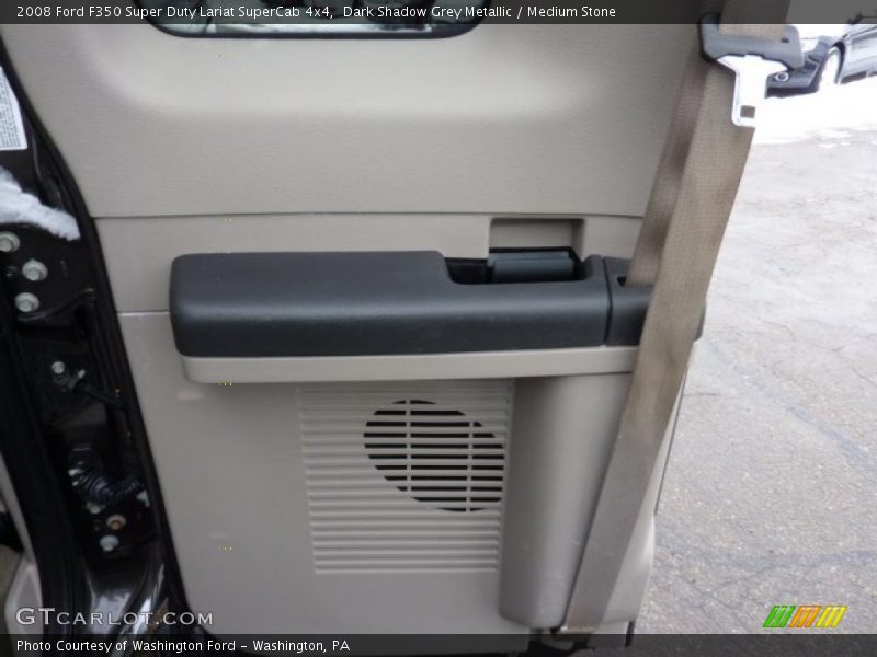 Dark Shadow Grey Metallic / Medium Stone 2008 Ford F350 Super Duty Lariat SuperCab 4x4