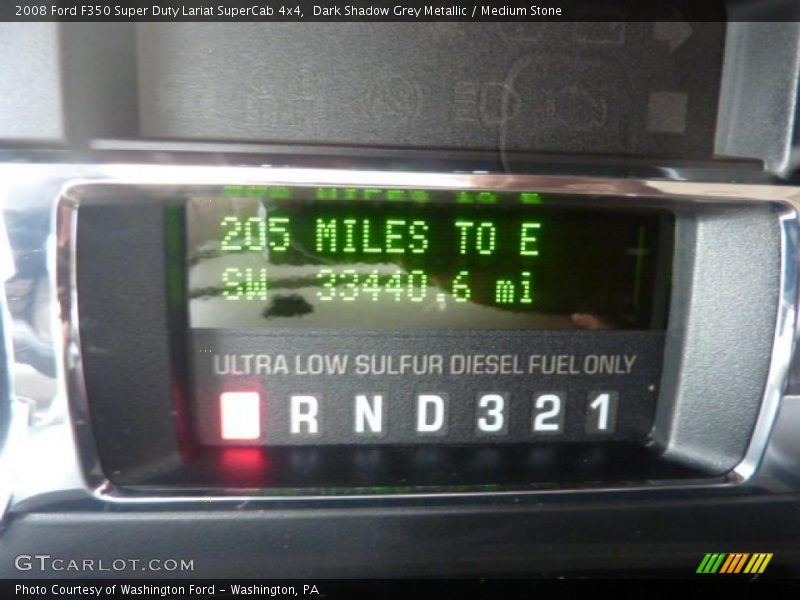 Dark Shadow Grey Metallic / Medium Stone 2008 Ford F350 Super Duty Lariat SuperCab 4x4